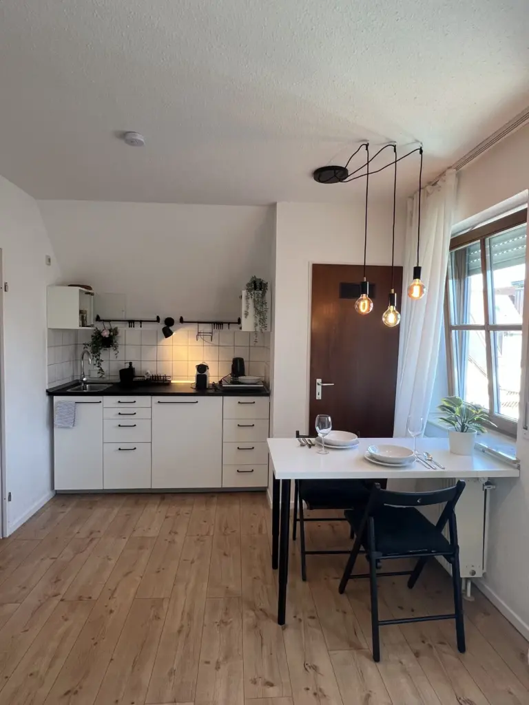 Ferienwohnung ROBIN in Memmingen – voll ausgestattete Küche